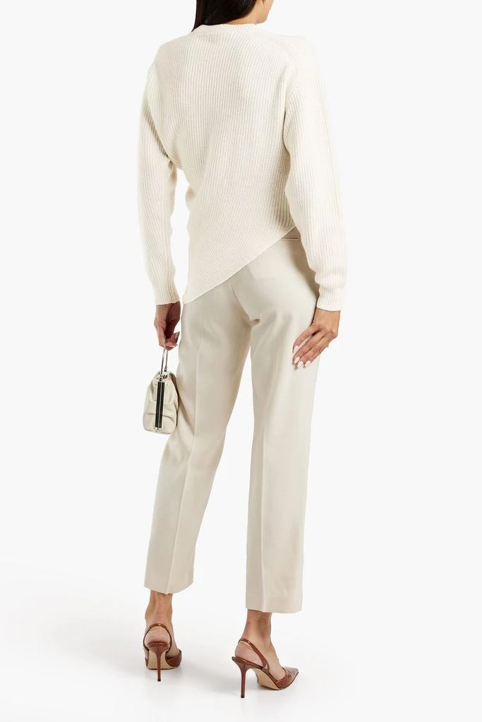 商品Michael Kors|Asymmetric ribbed cashmere and linen-blend sweater,价格¥2547,第3张图片详细描述