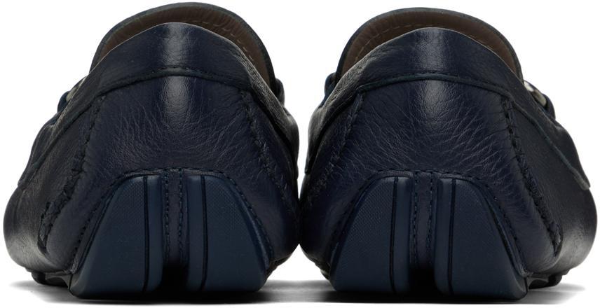 商品Salvatore Ferragamo|Navy Driver Loafers,价格¥5619,第4张图片详细描述