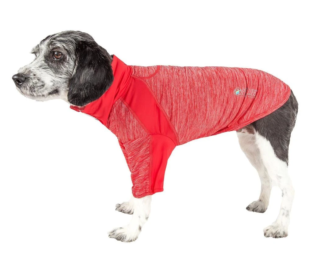 Pet Life  Active 'Chewitt Wagassy' 4-Way-Stretch Yoga Fitness Long-Sleeve Dog T-Shirt 商品