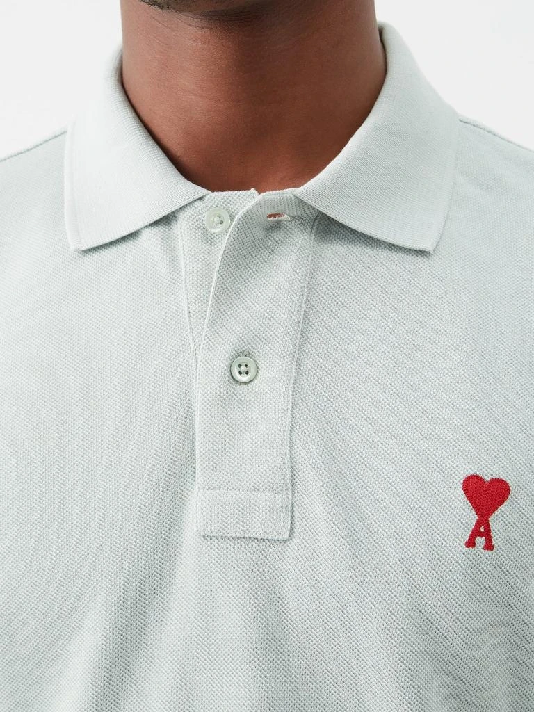 商品AMI|Ami de Cœur-logo organic cotton-piqué polo shirt,价格¥839,第3张图片详细描述