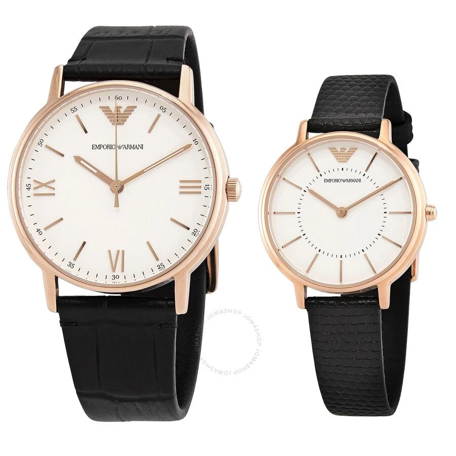 商品Emporio Armani|Emporio Armani Silver Dial Men's / Ladies Watch Set AR80015,价格¥885,第1张图片