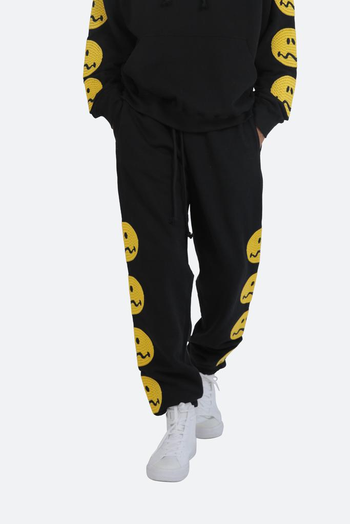 Crooked Smile Sweatpants - Black商品第2张图片规格展示