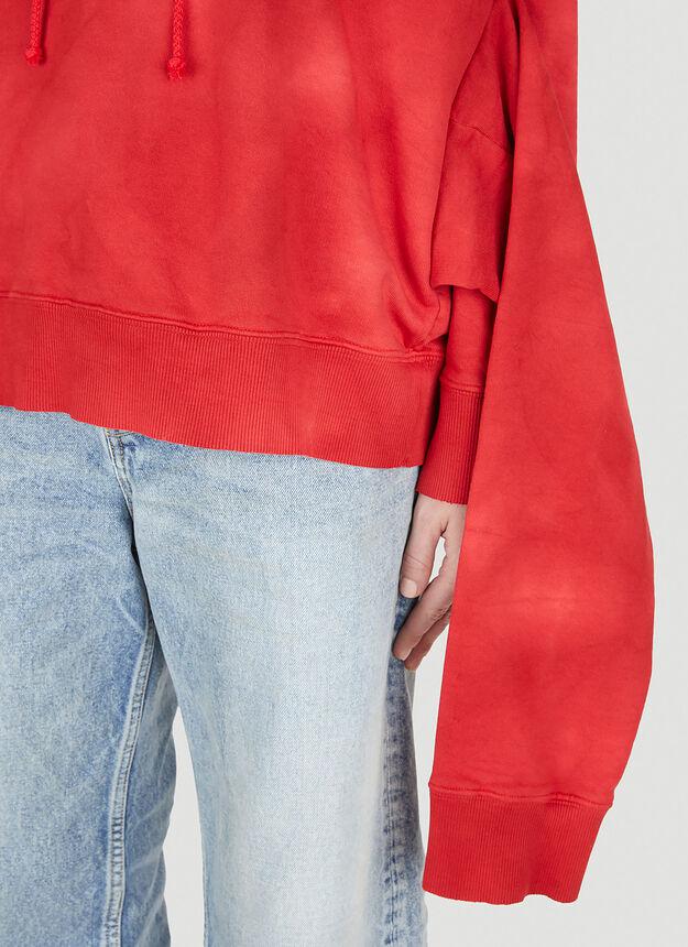 Four Sleeve Hooded Sweatshirt in Red商品第5张图片规格展示