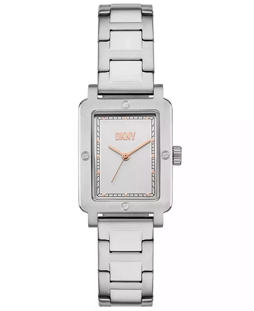 商品DKNY|Women's City Rivet Three Hand Silver-Tone Stainless Steel Watch 24mm,价格¥455,第1张图片