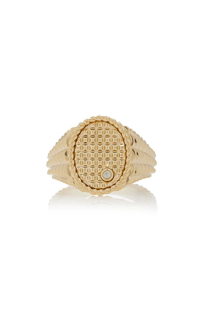 商品Yvonne Leon|Yvonne Leon - Picotti 9K Yellow Gold Diamond Signet Ring - Gold - US 6 - Moda Operandi - Gifts For Her,价格¥15051,第1张图片
