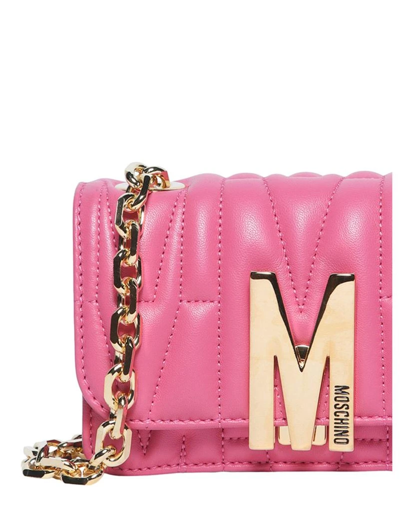 商品Moschino|M-Logo Quilted Leather Crossbody Bag,价格¥2999,第3张图片详细描述