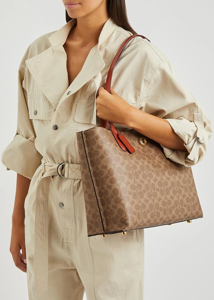 商品Coach|Willow brown monogrammed tote,价格¥3527,第5张图片详细描述