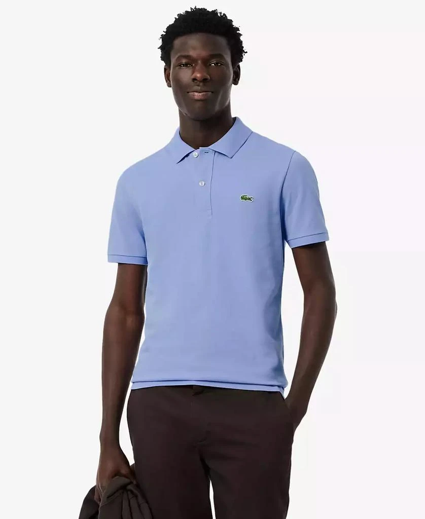 商品Lacoste|Men's Slim Fit Short Sleeve Ribbed Polo Shirt,价格¥444,第1张图片详细描述