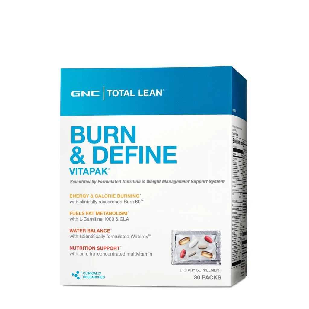 商品GNC|GNC Total Lean® Burn and Define Vitapak®,价格¥370,第1张图片