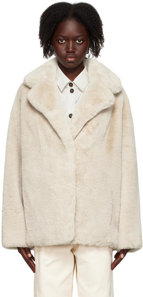 商品STAND STUDIO|Off-White Savannah Faux-Fur Jacket,价格¥2754,第1张图片