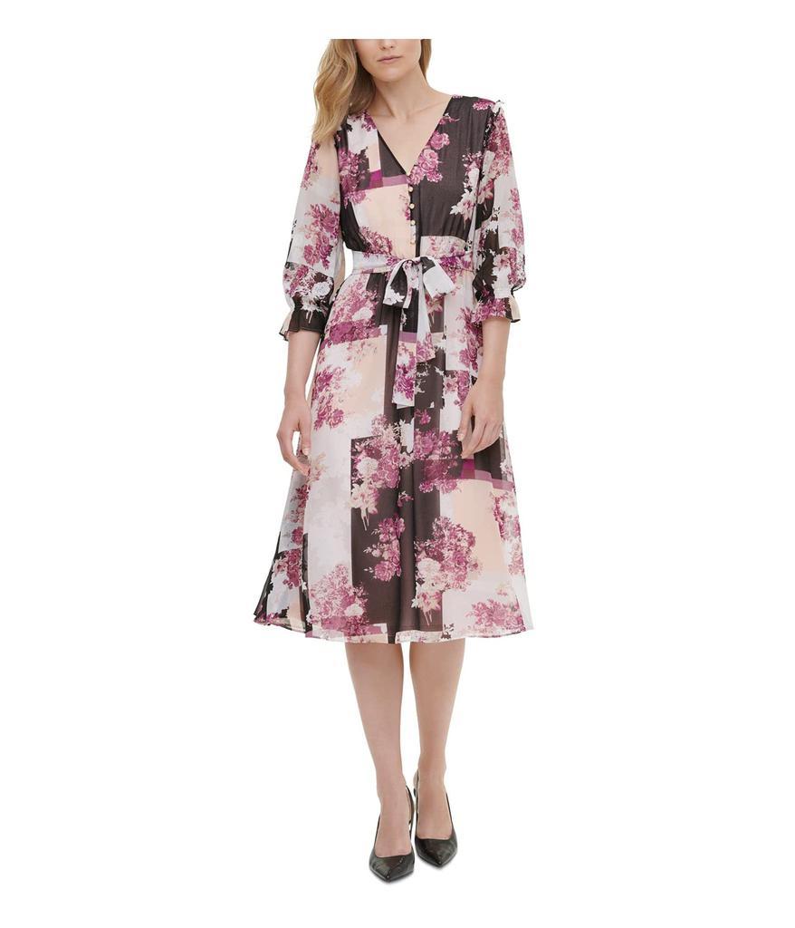 商品Calvin Klein|Women's Long Sleeve Button Front Dress,价格¥989,第1张图片