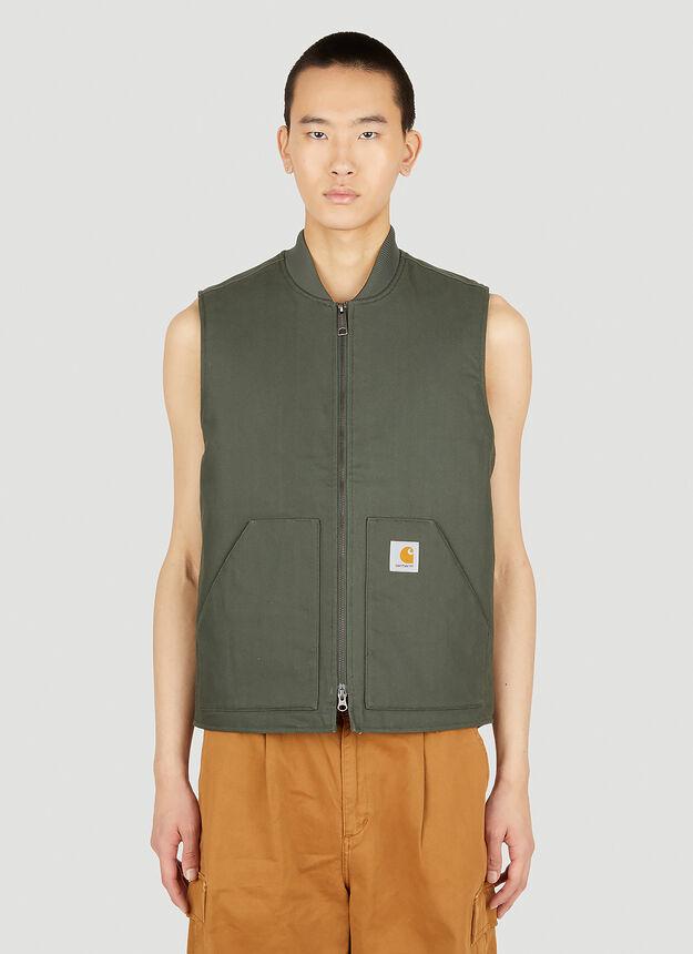 Logo Patch Sleeveless Jacket in Green商品第1张图片规格展示