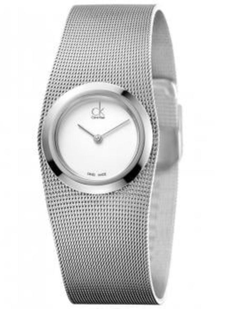 商品Calvin Klein|Womens CK Calvin Klein Watch K3T23126 White Mesh steel,价格¥1276,第1张图片