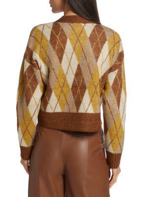 商品Design History|Argyle Cropped Cardigan,价格¥540,第2张图片详细描述