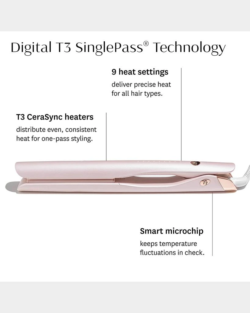 商品T3|SinglePass Smooth X 1" Professional Flat Iron with Extra-Long Plates,价格¥1244,第3张图片详细描述