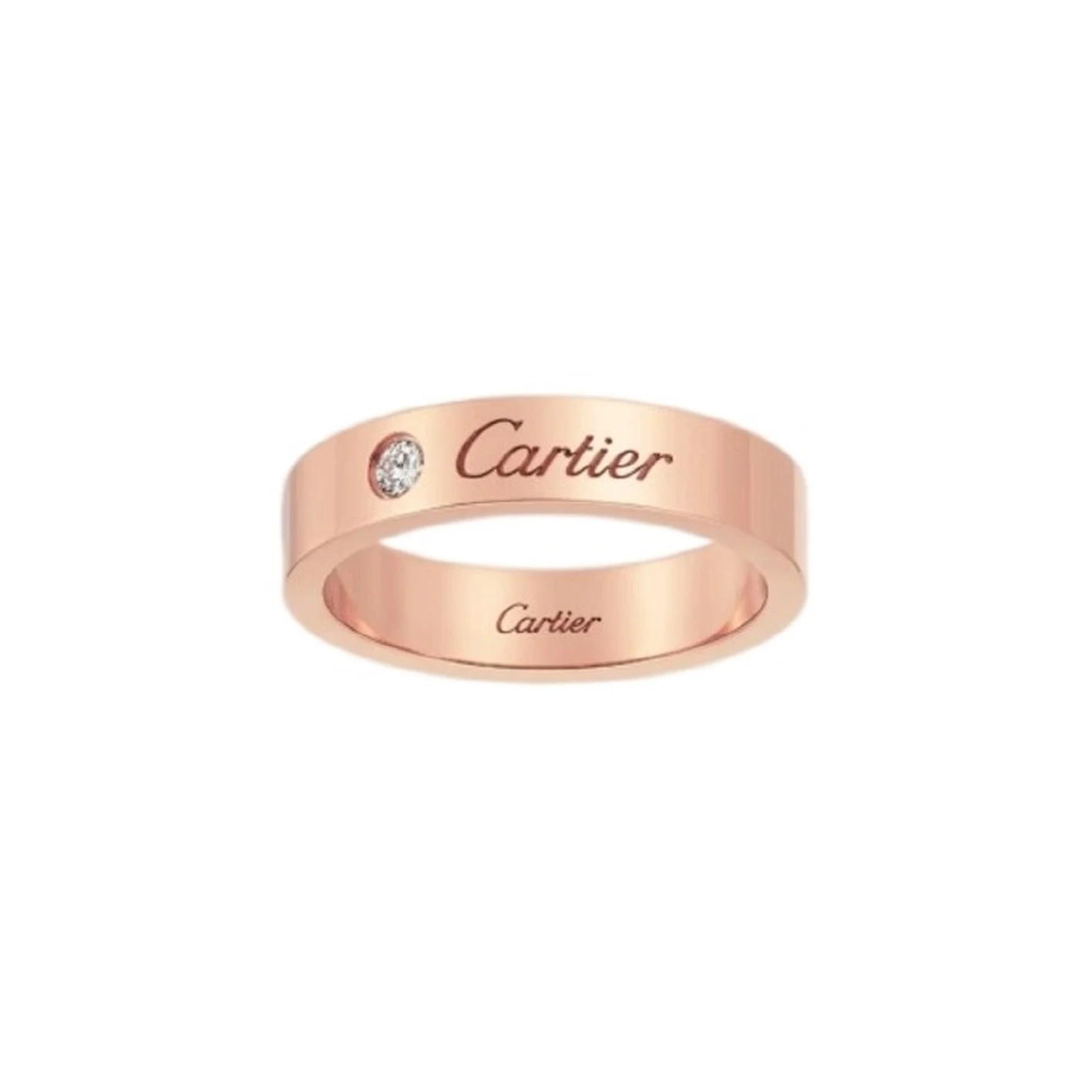 商品[国内直发] Cartier|CARTIER卡地亚 卡地亚 C de 戒指系列 C de 钻石 欧美风 18K玫瑰金 戒指 男女同款情侣款 玫瑰金,价格¥9832,第9张图片详细描述