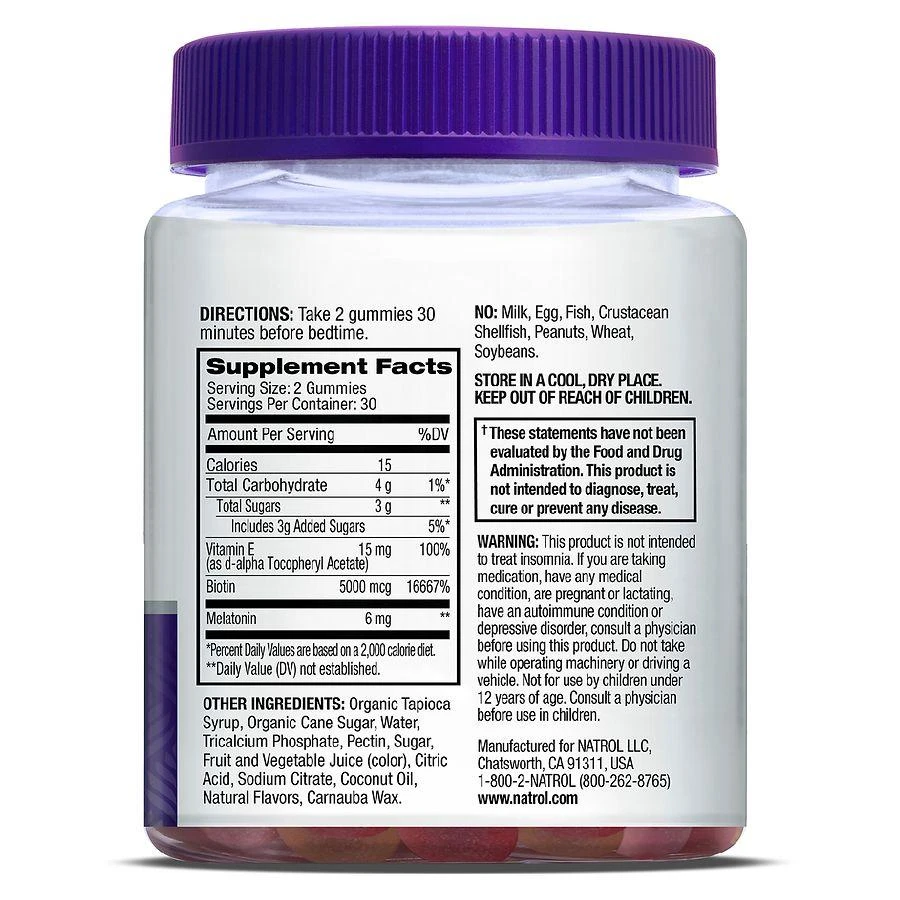 商品Natrol|Sleep + Beauty Gummy Raspberry,价格¥148,第2张图片详细描述