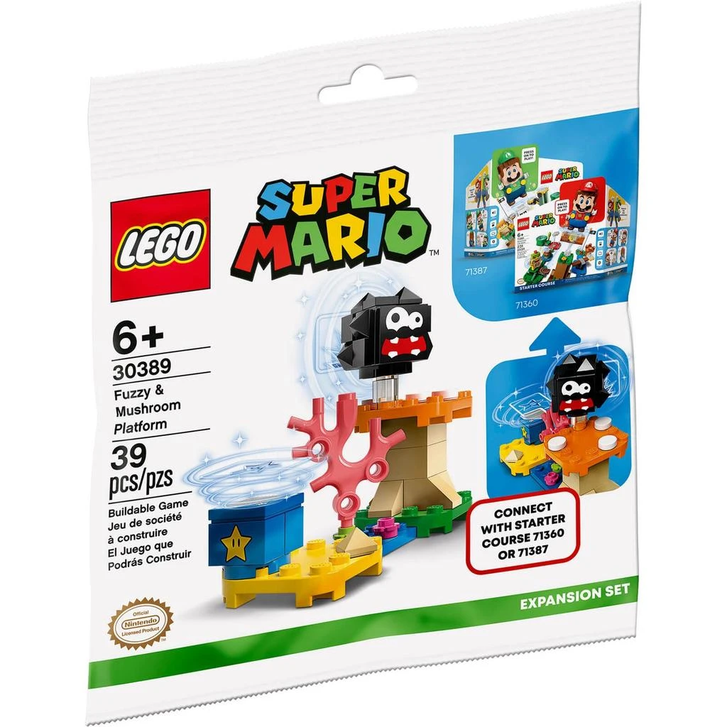 商品LEGO|LEGO Super Mario: Fuzzy & Mushroom Platform Expansion Set (30389),价格¥43,第1张图片