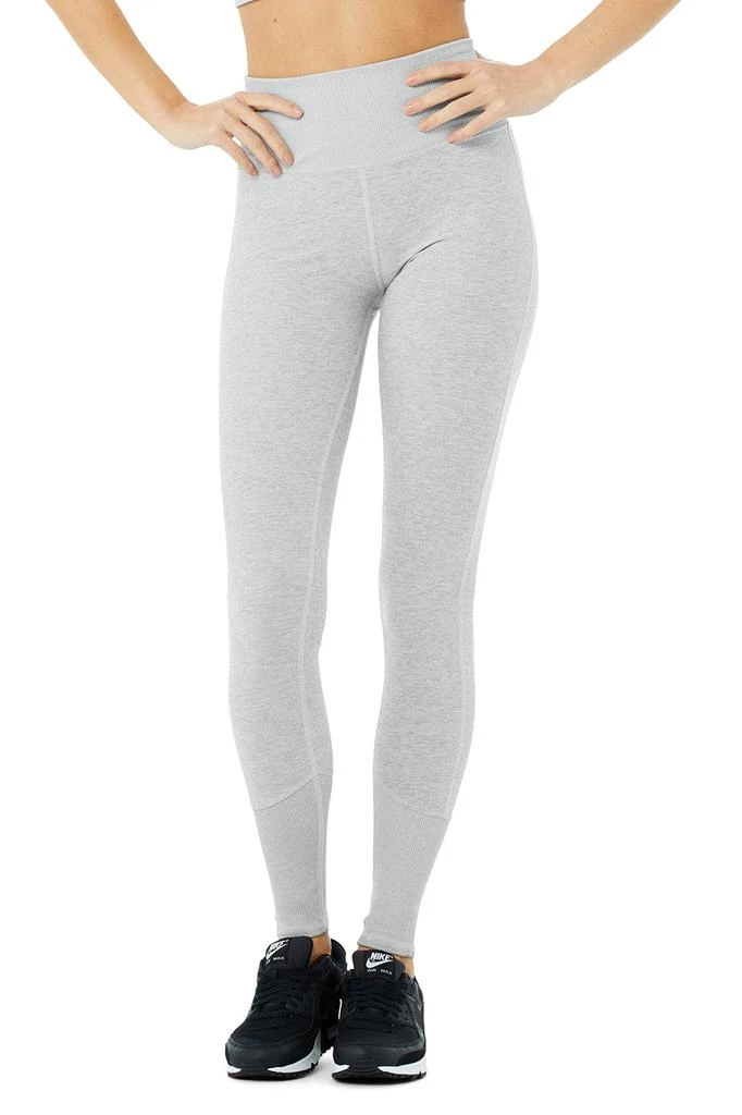 商品Alo|High-Waist Alosoft Lounge Legging - Zinc Heather,价格¥492,第1张图片
