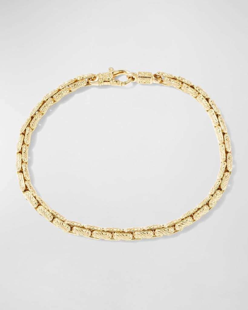 商品Konstantino|Men's 18k Yellow Gold Filigree Chain Bracelet,价格¥52191,第1张图片