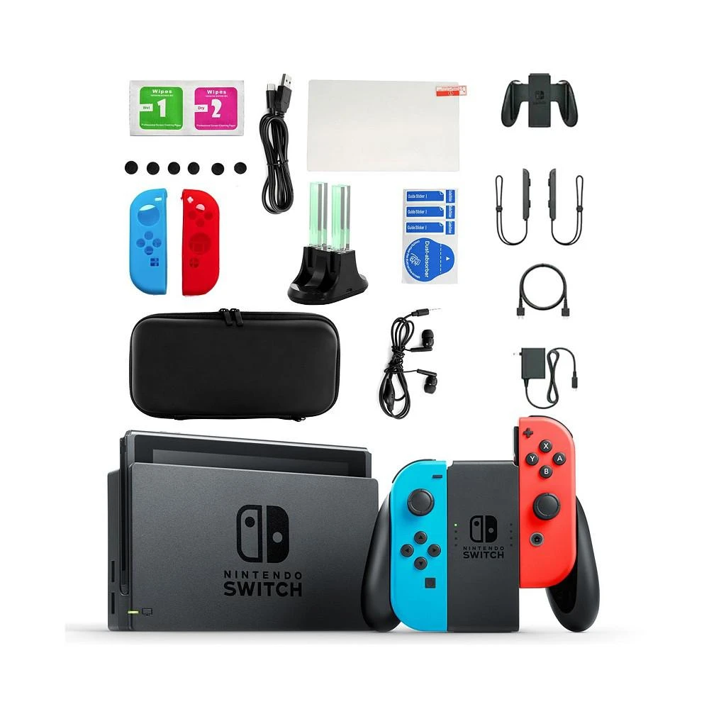 商品Nintendo|Switch in Neon & Accessory Kit,价格¥3217,第1张图片