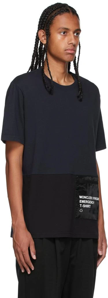 商品Moncler|海军蓝 & 黑色 7 Moncler FRGMT Hiroshi Fujiwara 系列可收纳式 T 恤,价格¥4383,第2张图片详细描述