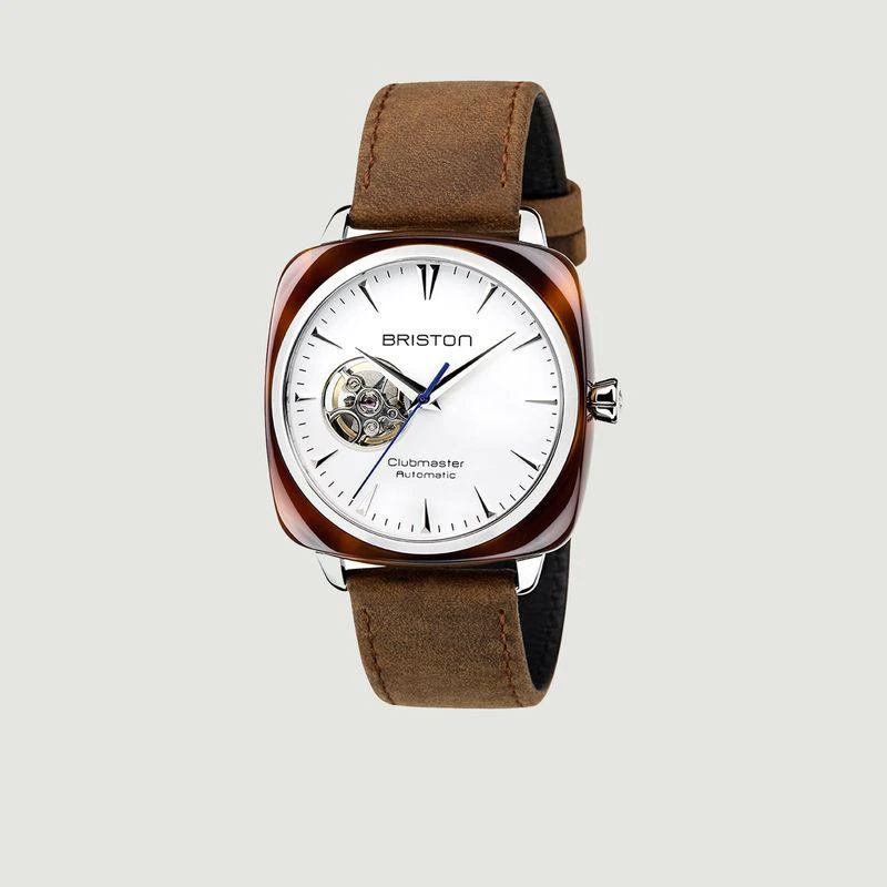 商品Briston|Clubmaster HMS Iconic Watch 40mm MARRON Briston,价格¥3553,第1张图片