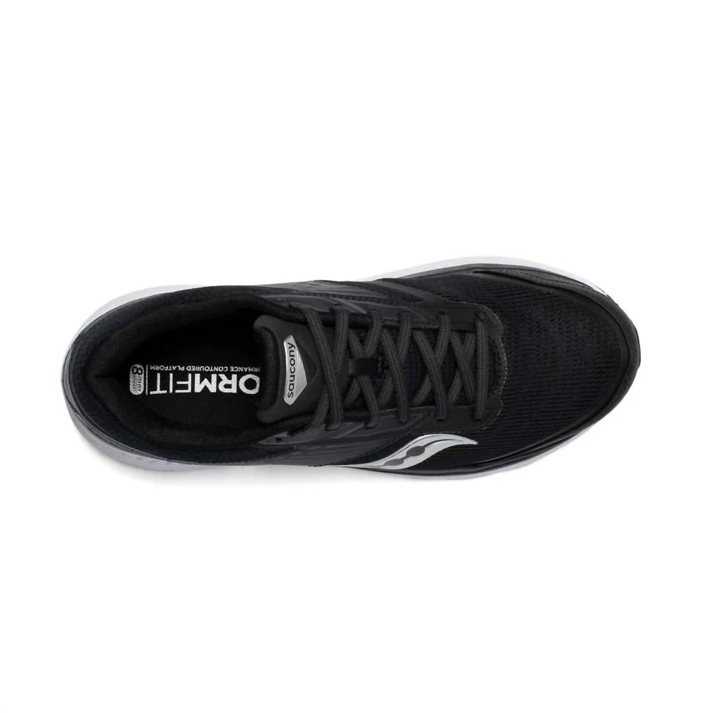 商品Saucony|Men's Echelon 8 Running Shoes - Medium Width In Black/white,价格¥771,第4张图片详细描述