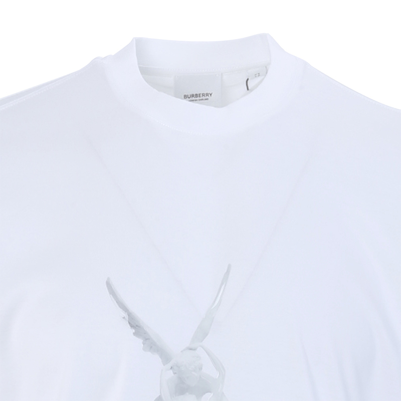 Burberry 博柏利 白色男士短袖T恤 8024365商品第2张图片规格展示