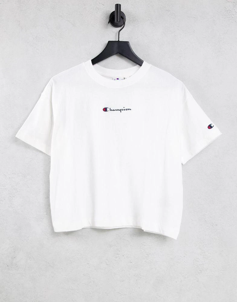 商品CHAMPION|Champion small logo boxy crop t-shirt in white,价格¥146,第1张图片