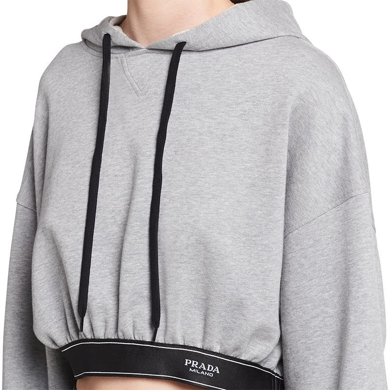 【预售3-7天】PRADA/普拉达  女士灰色棉质短款连帽衫卫衣134648_10FI_F0031_S_221 商品