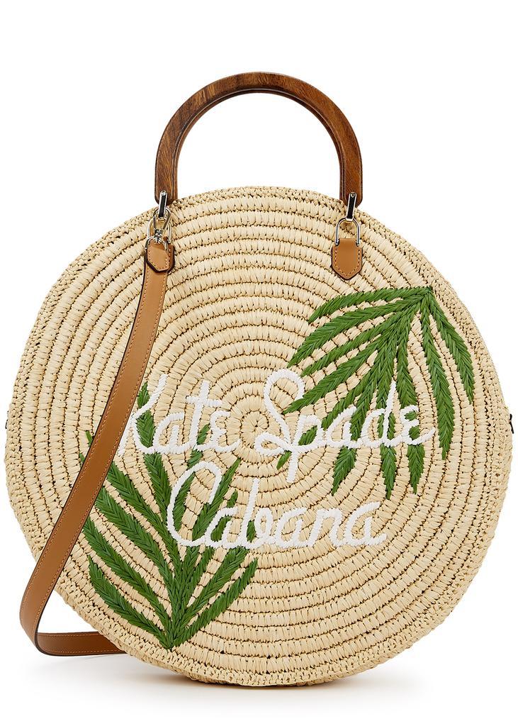 商品Kate Spade|Cabana sand logo raffia tote,价格¥2395,第1张图片