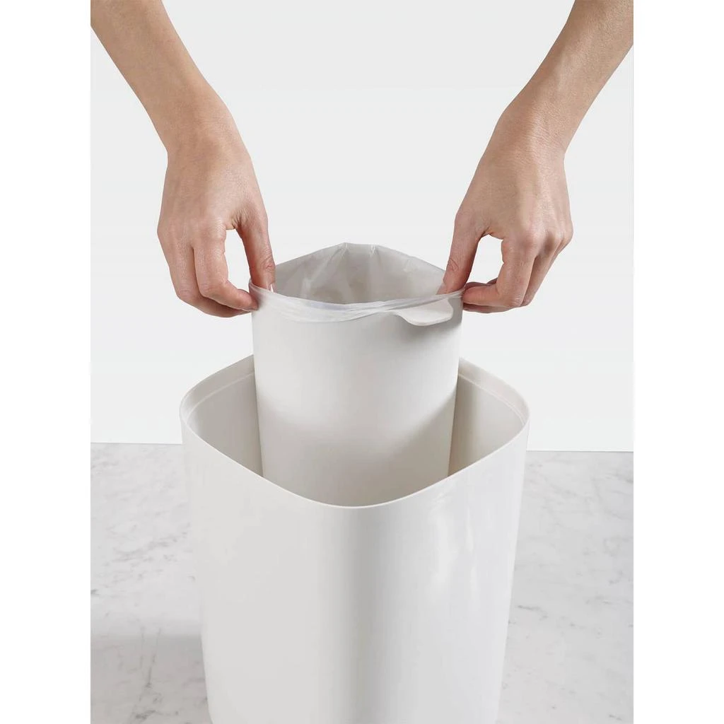 商品Joseph Joseph|Joseph Joseph Split Bathroom Waste Separation Bin - White/Grey,价格¥99,第4张图片详细描述