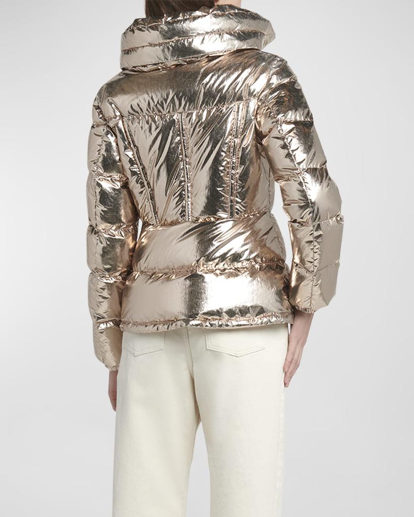 Moncler Douros Metallic Puffer Jacket - Coats - Free