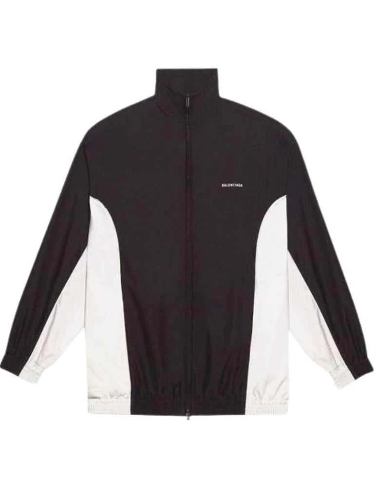 商品Balenciaga|BALENCIAGA Logo Zip Up Jacket Black,价格¥6111,第1张图片