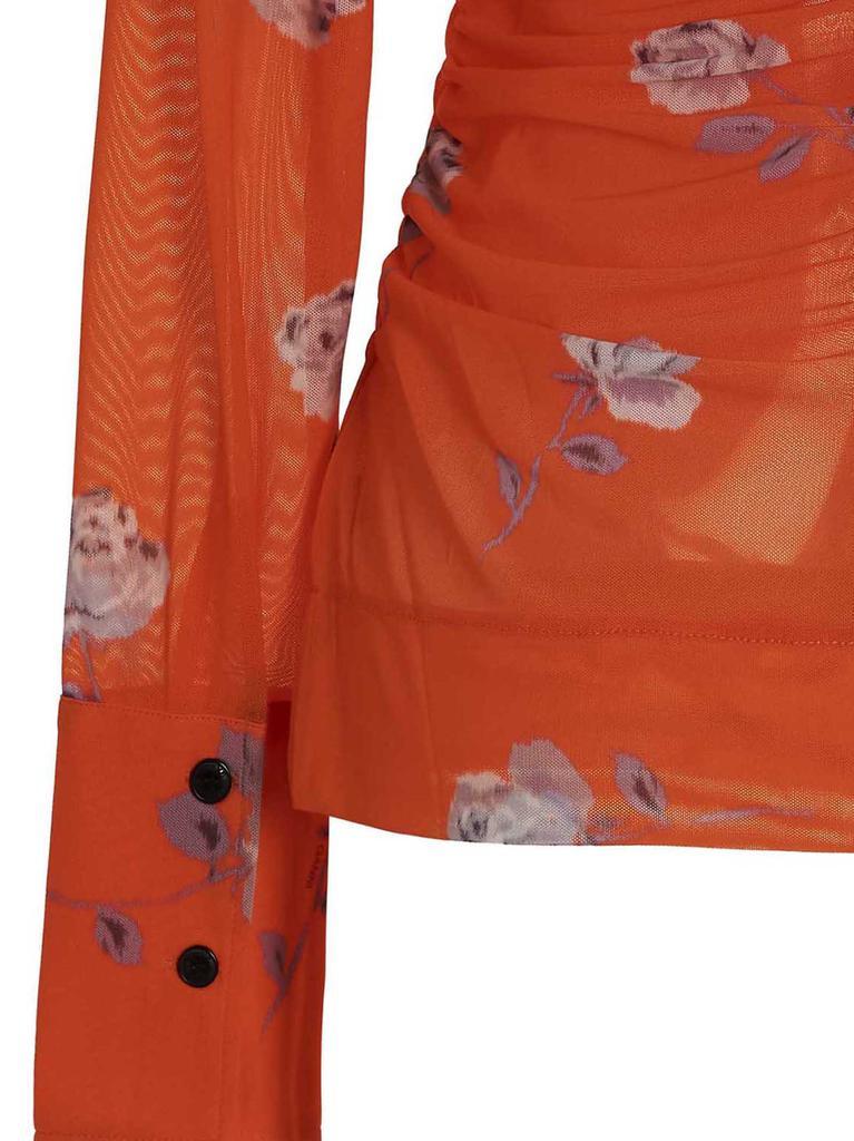 商品Ganni|Floral mesh shirt,价格¥1634,第6张图片详细描述