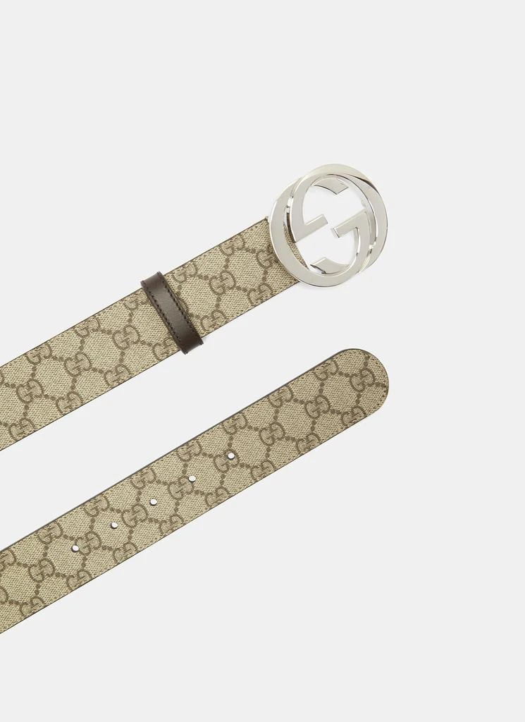 商品Gucci|GG Supreme Monogram Buckle Belt,价格¥3035,第3张图片详细描述