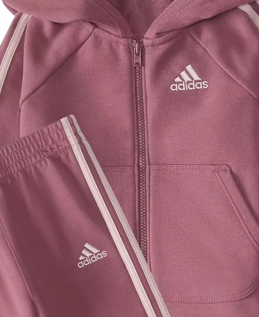 商品Adidas|Baby Girls Two-Piece Long Sleeve Fleece Jacket Pant Set,价格¥255,第3张图片详细描述