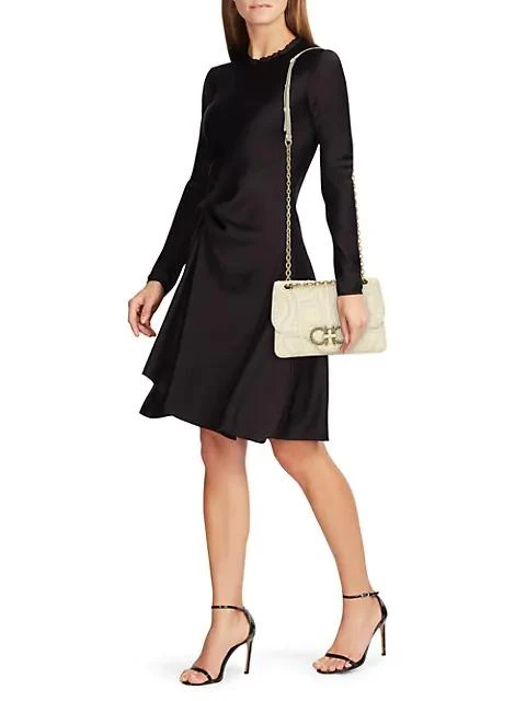 商品Salvatore Ferragamo|Large Gancini Quilted Leather Shoulder Bag,价格¥17163,第2张图片详细描述