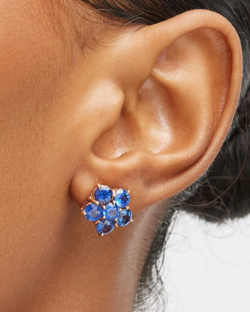 商品Piranesi|18K Rose Gold Blue Sapphire Flower Stud Earrings,价格¥65180,第2张图片详细描述