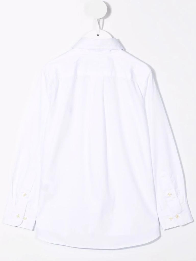 Ralph Lauren Child Oxford Shirt In White Slim-fit Cotton商品第2张图片规格展示
