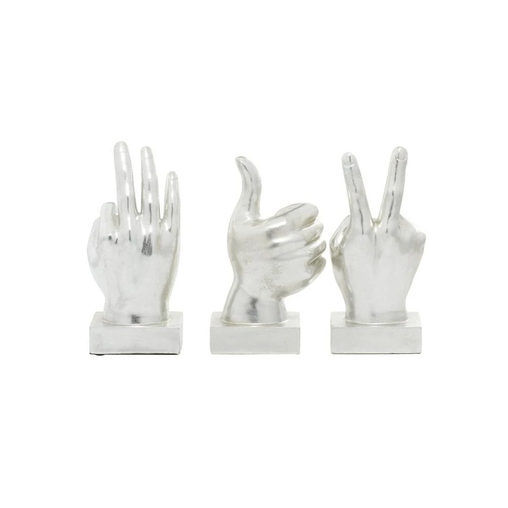 商品Novogratz Collection|Polyresin Traditional Hand Sculpture, Set of 3,价格¥776,第5张图片详细描述