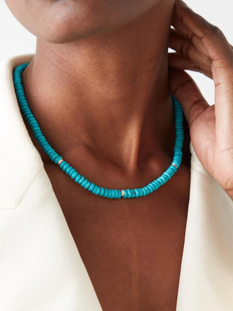 商品MATEO|Diamond, turquoise & 14kt gold necklace,价格¥17445,第2张图片详细描述