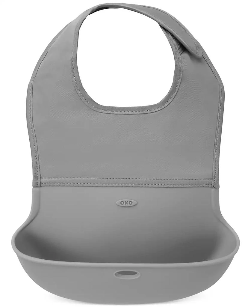 商品OXO|Tot 2-Pack Roll Up Bib in Grey/Teal,价格¥158,第2张图片详细描述