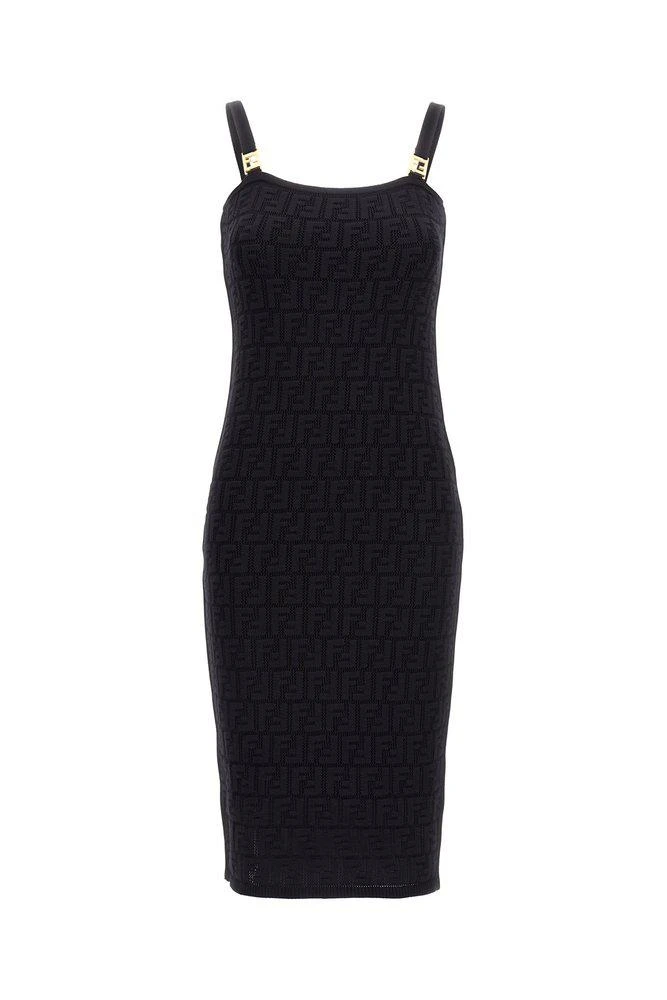 商品Fendi|Fendi All-Over FF Motif Midi Dress,价格¥7032,第1张图片