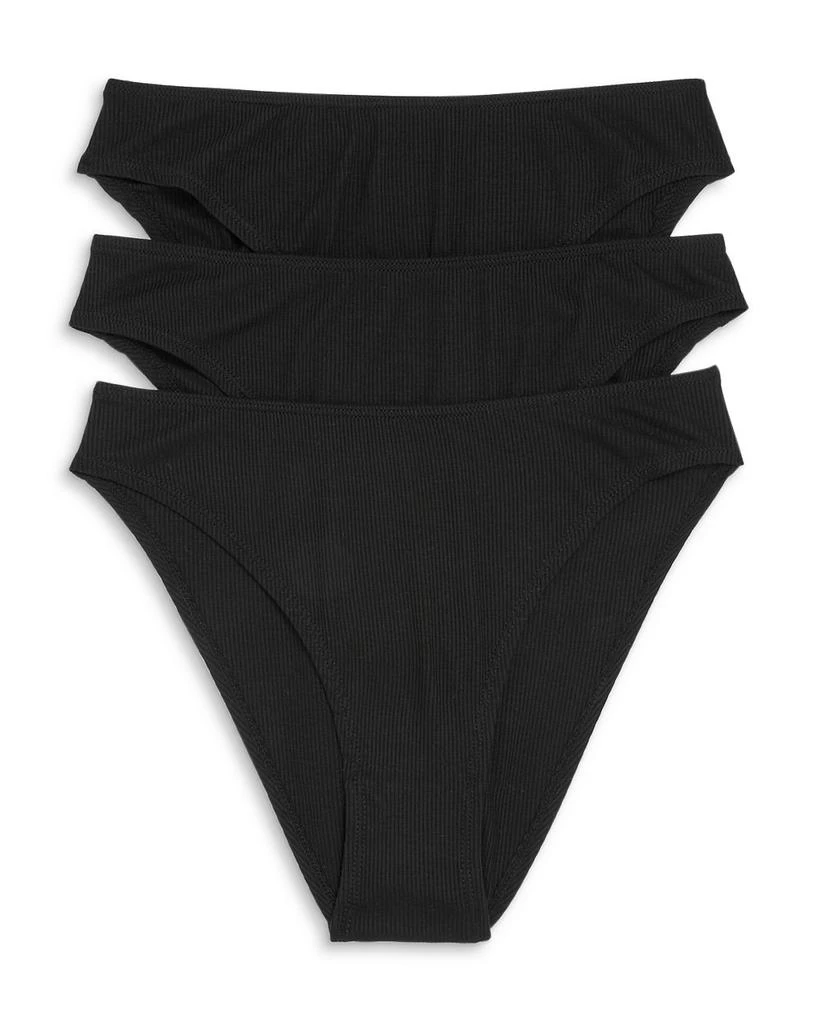 商品Honeydew Intimates|Linds Ribbed High-Cut Thongs, Set of 3,价格¥112,第1张图片详细描述