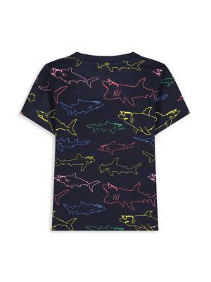 Little Boy's Shark Graphic T-Shirt商品第2张图片规格展示