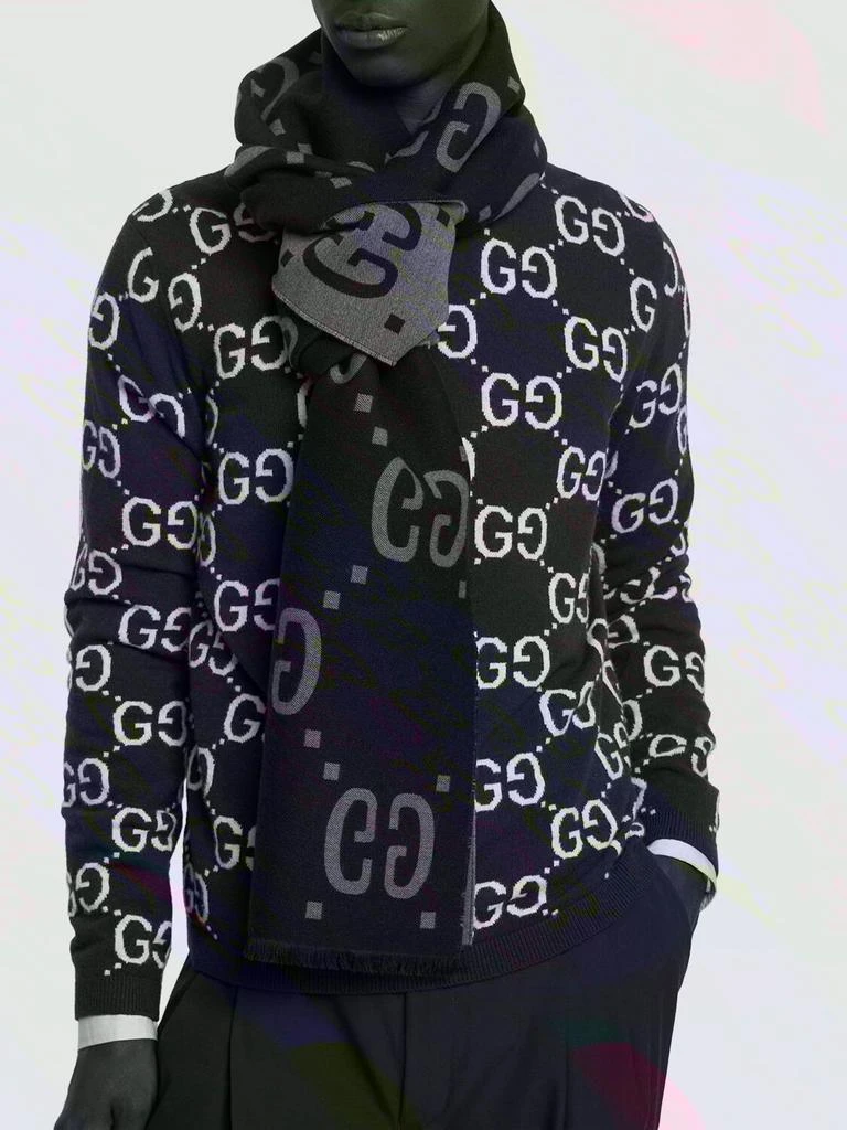 商品Gucci|Freedom Gg Wool & Silk Scarf,价格¥4244,第2张图片详细描述