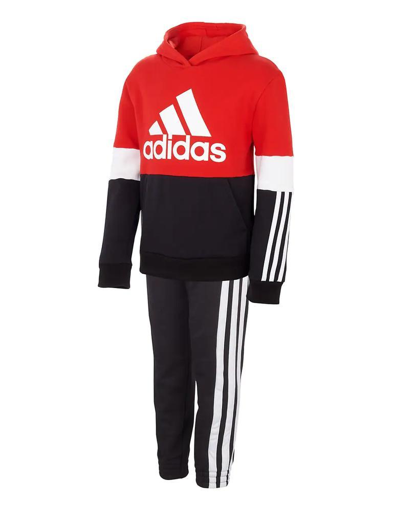商品Adidas|Little Boy's Logo Color Block 3-Stripes Cotton Hoodie,价格¥148,第4张图片详细描述
