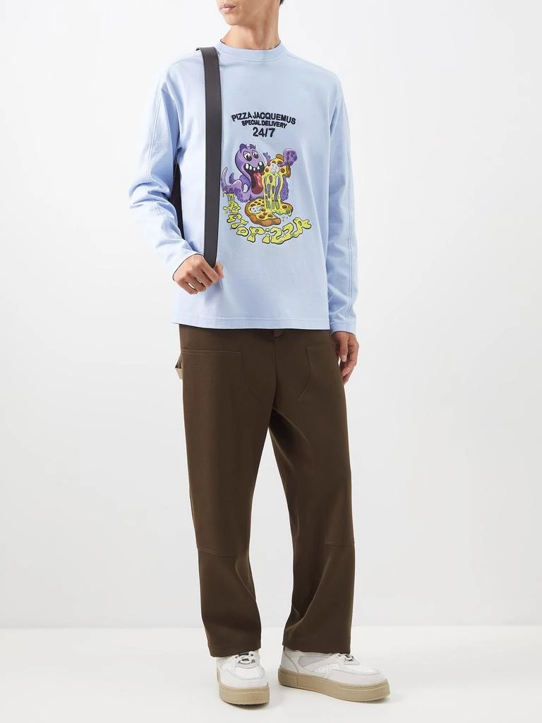 商品Jacquemus|Octopizza cotton-jersey long-sleeved T-shirt,价格¥1321,第2张图片详细描述